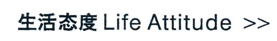 生活态度;LIFE ATTITUDE