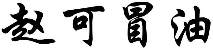赵可冒油