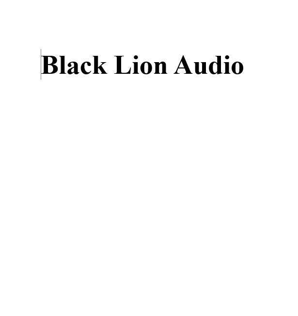 BLACK LION AUDIO