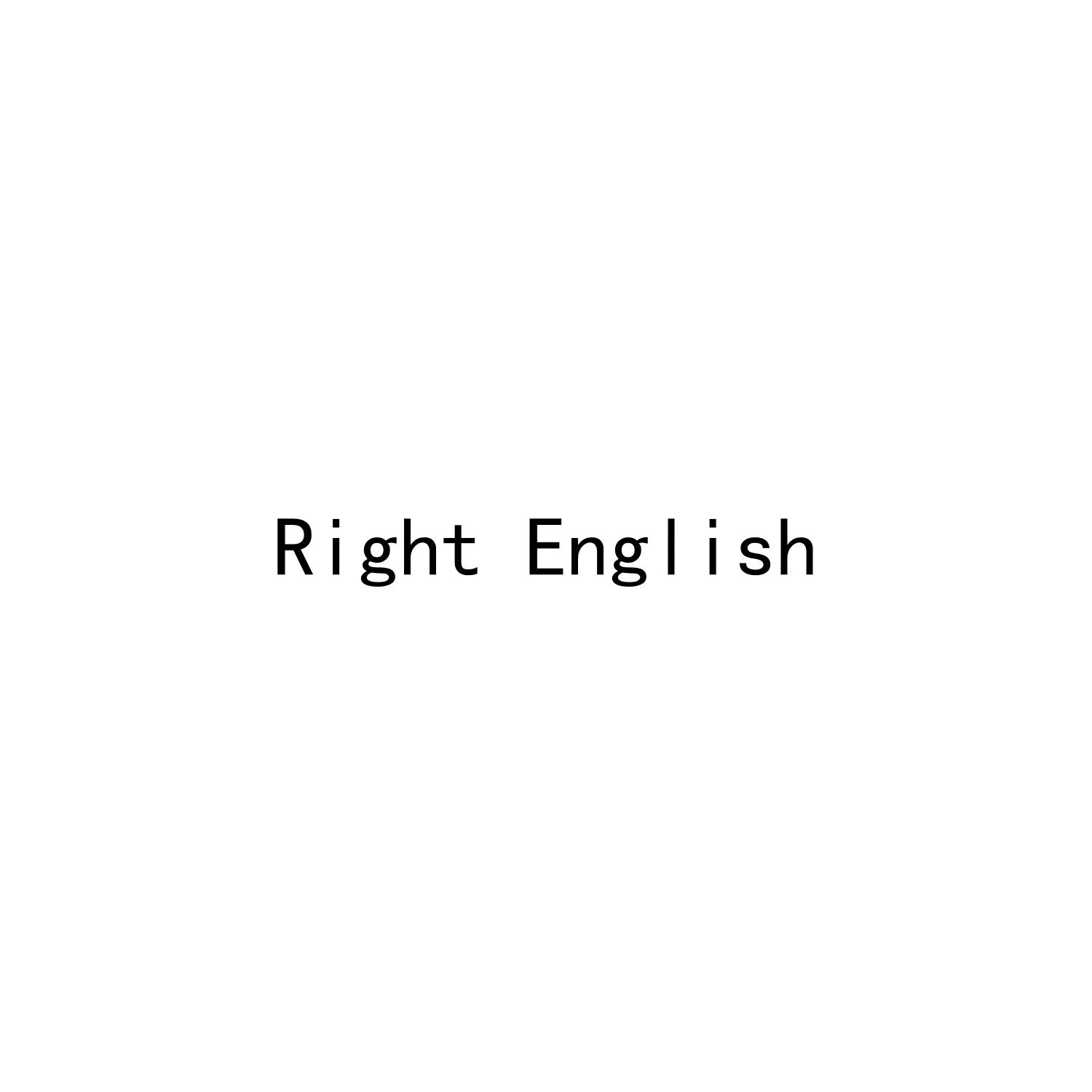 RIGHT ENGLISH