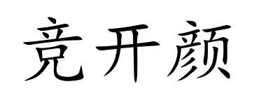 竞开颜