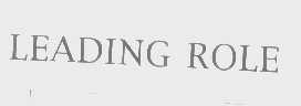 LEADING ROLE