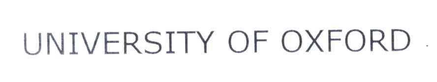 UNIVERSITY OF OXFORD
