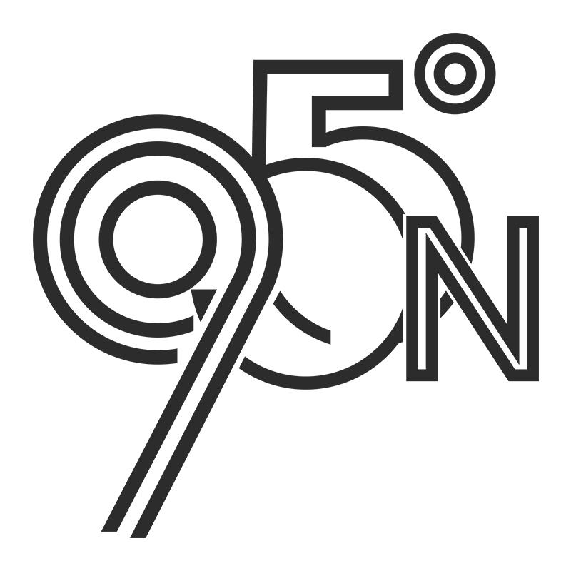 95&deg; N