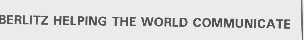 BERLITZ HELPING THE WORLD COMMUNICATE