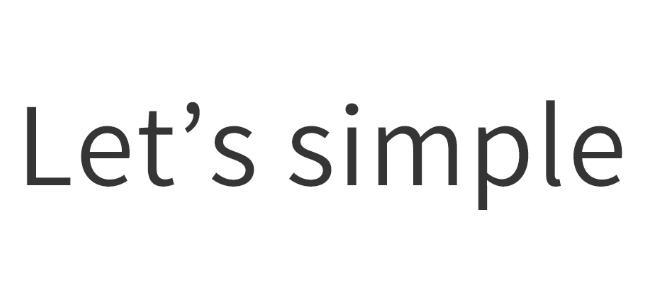 LET'S SIMPLE