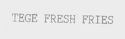 TEGE FRESH FRIES