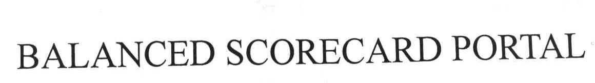 BALANCED SCORECARD PORTAL