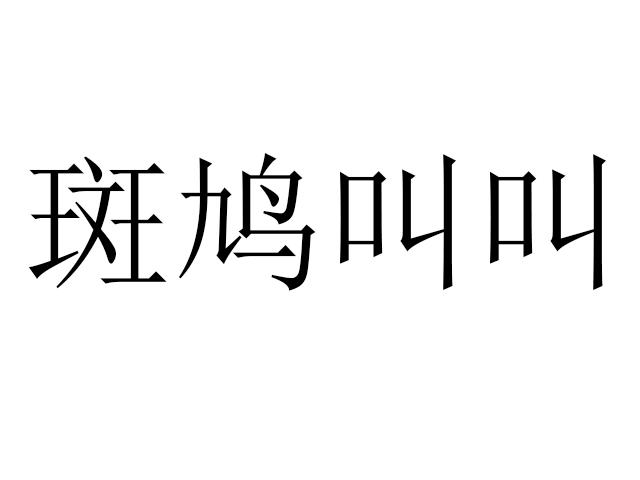 斑鸠叫叫