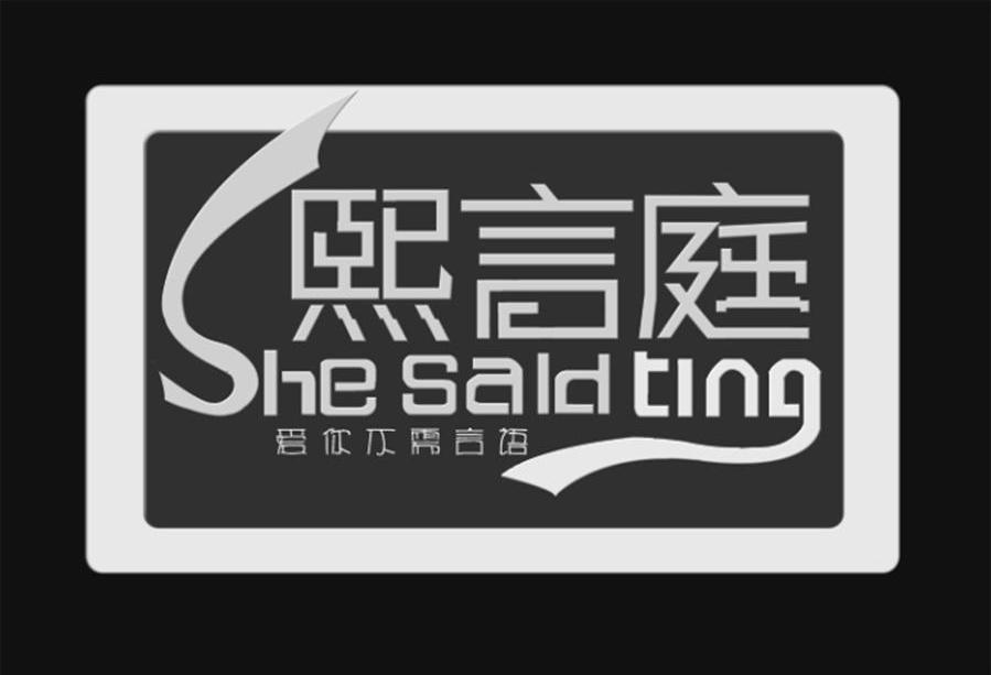 熙言庭;爱你不需言语;SHE SAID TING