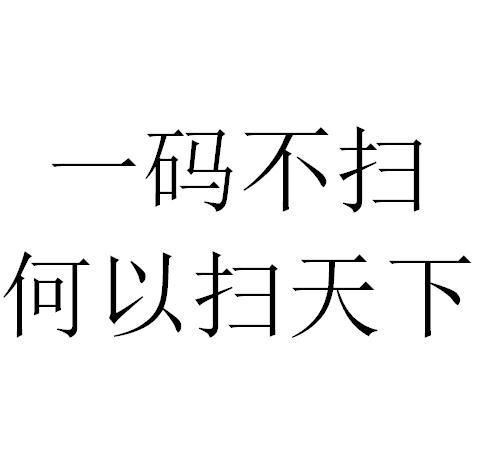 一码不扫 何以扫天下