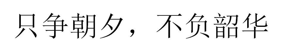只争朝夕，不负韶华