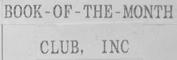 BOOK-OF-THE-MONTH CLUB， INC