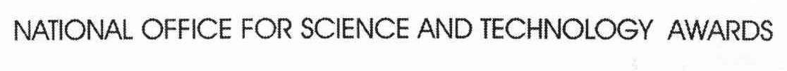 NATIONAL OFFICE FOR SCIENCE AND TECHNOLOGY AWARDS