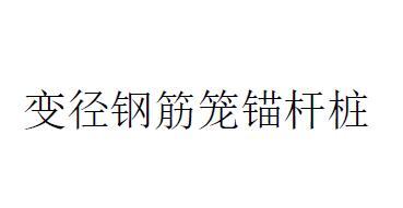 变径钢筋笼锚杆桩