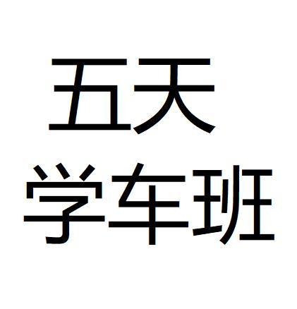 五天学车班