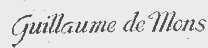GUILLAUME DE MONS