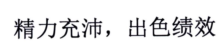 精力充沛，出色绩效