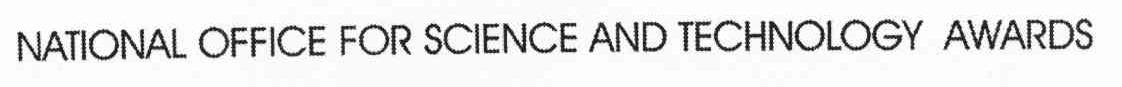 NATIONAL OFFICE FOR SCIENCE AND TECHNOLOGY AWARDS