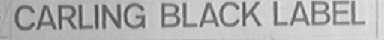 CARLING BLACK LABEL