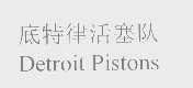 底特律活塞队   DETROIT PISTONS