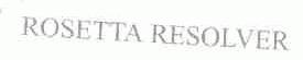 ROSETTA RESOLVER