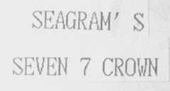 SEAGRAM'S SEVEN 7 CROWN