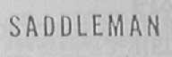 SADDLEMAN