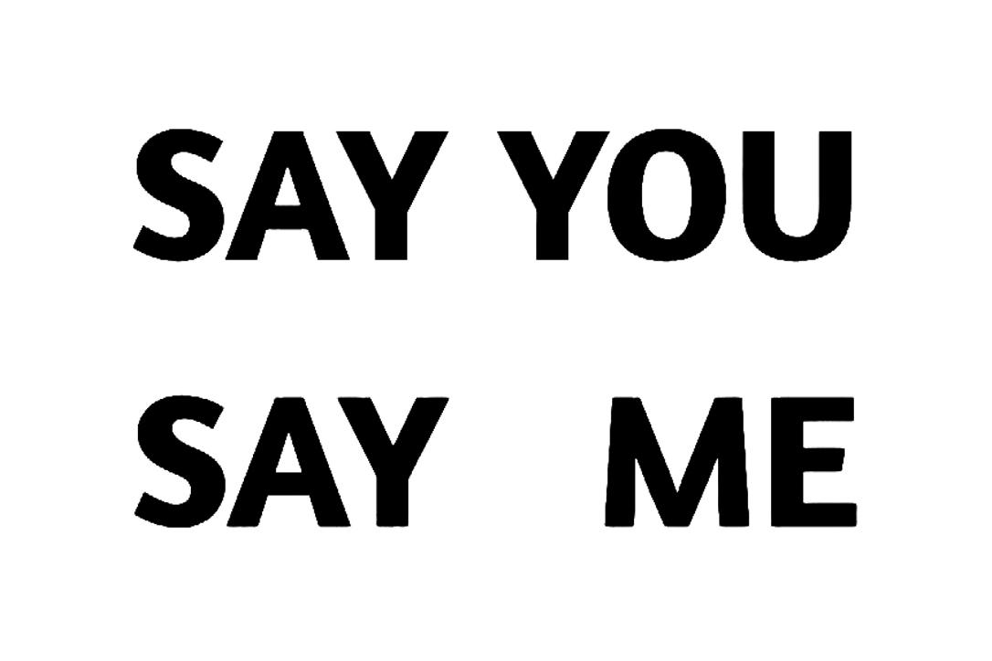 SAY YOU SAY ME
