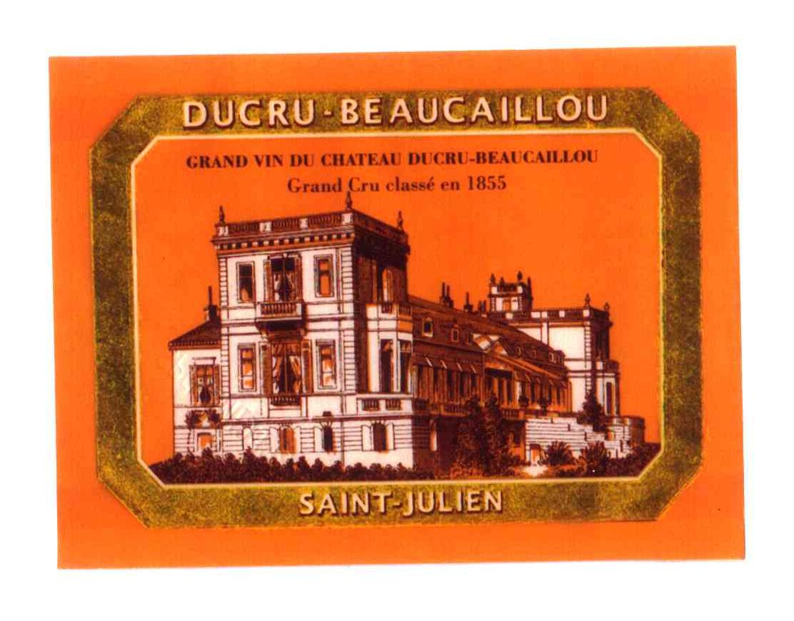 DUCRU BEAUCAILLOU GRAND VIN DU CHATEAU DUCRU BEAUCAILLOU  GRAND CRU CLASSE EN 1855 SAINT-JULIEN