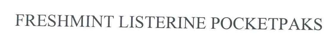 FRESHMINT LISTERINE POCKETPAKS