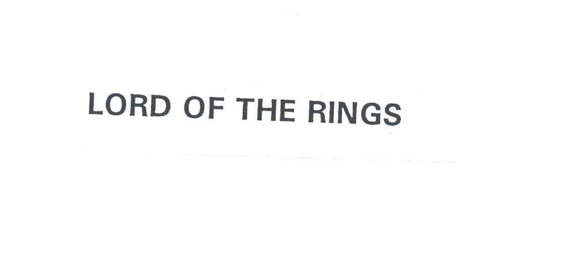 LORD OF THE RINGS