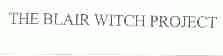 THE BLAIR WITCH PROJECT
