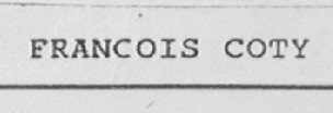 FRANCOIS COTY