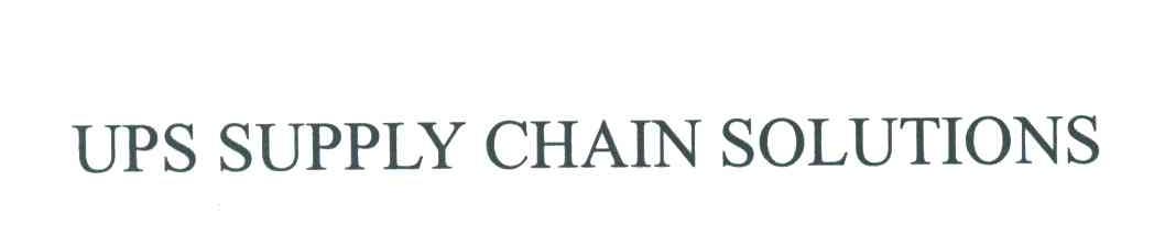 UPS SUPPLY CHAIN SOLUTIONS