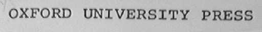 OXFORD UNIVERSITY PRESS