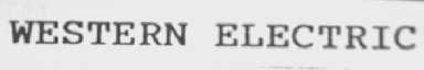 WESTERN ELECTRIC