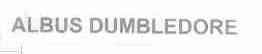 ALBUS DUMBLEDORE