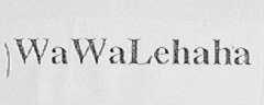 WA WALEHAHA