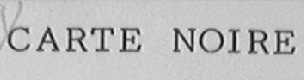 CARTE NOIRE