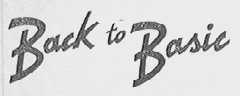 BACK TO BASIC