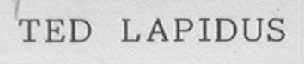TED LAPIDUS