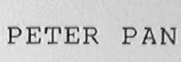 PETER PAN