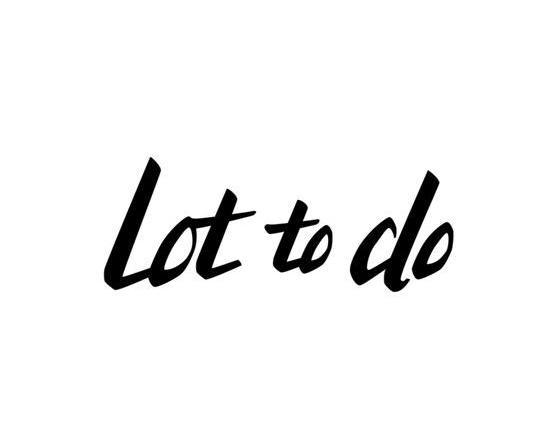LOT TO DO