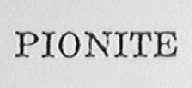 PIONITE