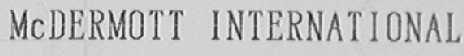 MCDERMOTT INTERNATIONAL