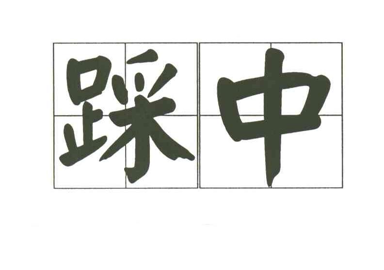 踩中