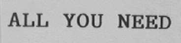 ALL YOU NEED