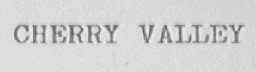 CHERRY VALLEY