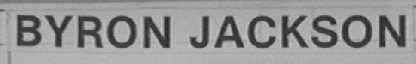 BYRON JACKSON